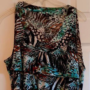 Milano Sleeveles Ruffle V-neck Large Top